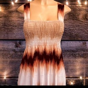 Smocked top dress stretch material NWOT